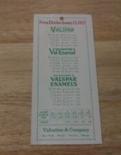 Vintage Valspar Valentine & Company Price List Effective Jan 15, 1921 picture