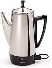  Stainless-Steel Electric Coffee Percolator, 12-Cups, Black picture