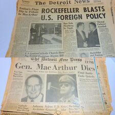 General MacArthur Dies A History Making Soldier April 6th 1964 Detroit Newspaper picture