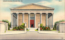 Vtg 1930's Girard College Philadelphia Pennsylvania PA Linen Postcard picture