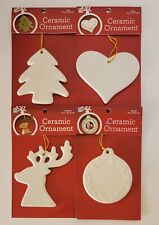 Nicole ~Blank Ceramic Craft Ornaments ~Choose 1 Shape ~New picture