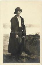 A WOMAN FROM THEN Found PHOTO bw  Original Snapshot VINTAGE 01 31 N picture
