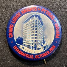 1924 Grand Lodge Knights of Pythias of Indiana/Indianapolis Pinback picture