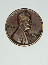 Rare 1966 Lincoln Penny  No Mint Mark.L, RIM ERROR, W ERROR very good condition picture