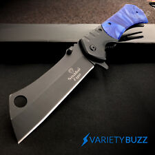 Viper Tactical Sharp CLEAVER Blade Assisted Open Pocket Knife BLUE PEARL picture