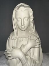 Bisque Porcelain Madonna Virgin Mary Bust Bavaria Gerald Porcelain Vintage 10” picture