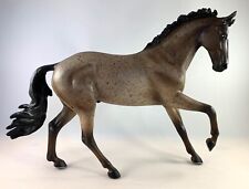 Customized Breyer model horse, Cantering Warmblood Painted to a Roan picture