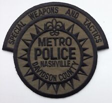 Obsolete vintage US USA Metro Nashville Davidson Co. Tennessee SWAT Police patch picture