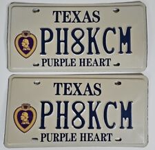 Vintage Texas License Plates Set Of 2  picture