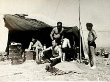 1960s Shirtless Men Trunks Bulge Guys Tourists camping Gay Int VINTAGE OLD PHOTO picture