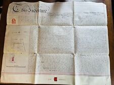 Antique Indenture Contract  Lease Document-1887, London-wax seal, map, stamps picture