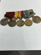 1950 5 NAVY MEDALS BAR SERVING IN KOREA, CHINA, UNITED NATIONS  picture
