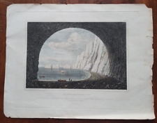1828 Scratchell's Bay IOW, Hand Coloured Engraving by Geo. Brannon  24 x 31cm picture