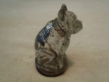 ANTIQUE GLASS CANDY CONTAINER - BULLDOG WITH ROUND BASE (E & A #189) picture