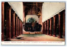 c1910's The Basilica Con Las Columnas Interior View Bethlehem Israel Postcard picture