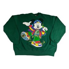 Vintage Women’s Jerry Leigh Mickey Unlimited Green Sweat Shirt One Size Fits All picture