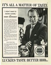 1954 LUCKY STRIKE Cigarettes Robert Montgomery movie star Vintage Print Ad picture