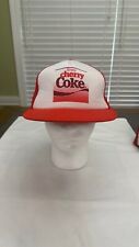 1980s Vintage Enjoy Cherry Coke Snapback Coca Cola Trucker Hat Classic Cap picture
