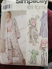Simplicity 5877 Misses Pajamas Nighgowns Robes Sewing Pattern Sz BB, 14-24, M-XL picture