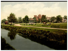 England. Taunton. The Park. Vintage photochrome by P.Z, photochrome Zurich ph picture