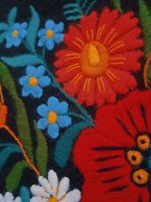 Vtg Original Hungarian embroidery KALOCSA ,wall decor,wall hanging,Tablecloth picture
