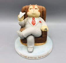 Vintage 1984 Wallace Berrie Classy Cats “It’s Tough at the Top…” Boss Figurine picture