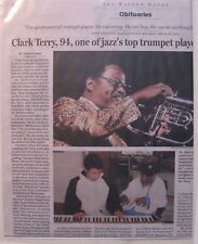 Obituary: Boston Globe 2/23/15 Clark Terry, 94, Jazz Trumpet Virtuoso, WWII Navy picture