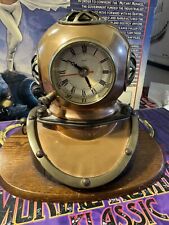 Vintage Copper Rolex Diving Helmet Clock Display Advertising Nautical Working picture