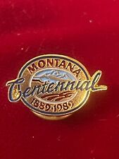 Vtg 1889-1989 Montana State Centennial Souvenir Enamel Lapel Pin .75