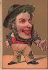 Large Head Humor Beard Sailor Victorian Trade Card c1880s French *Ab9a picture