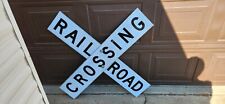 Vintage NOS ORIGINAL Authentic 2 Sided  Railroad Crossing Sign 48