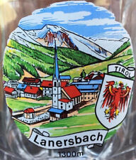 LANERSBACH TIROL 1300m AUSTRIA CLEAR BEER STEIN MUG CUP RARE AUSTRIAN  picture