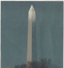 Washington Monument at Night 1920s Vintage Phostint Detroit Publishing Postcard picture