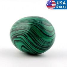 Natural Green Malachite Jade Egg Rock Crystal Fossil Original Stone Ornament US picture