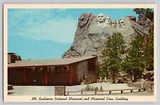 Mt. Rushmore National Memorial View Building Black Hills South Dakota Postcard picture