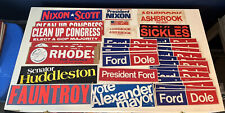 Lot (36) Political Bumper Stickers Nixon, Fort, Dole, GOP, Helms, Huddleston picture