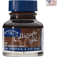 High-Quality Calligraphy Ink - 30ml 1-oz Bottle - Sepia - Dip Pen & Airbrush picture