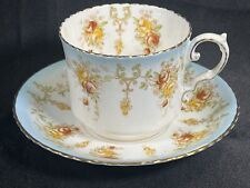 Rare ATQ Aynsley Tea Cup & Saucer Hand Painted Textured Roses Circa 1905-1925 picture