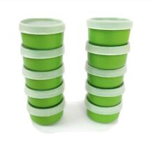 New Tupperware Smidgets Set of 10 Green With Sheer Seal 1 Oz New Green picture