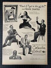 Vintage 1945 Columbia Records Print Ad - Frank Sinatra - Benny Goodman - Dinah picture