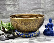 5-10 full moon singing bowl set of 7 -Chakra Note tuned to 440 Herz -Healing Set picture