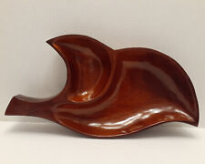 Vintage Authentique Hand Made Solid Mahogany Dish Serving Tray Made In Haiti 16