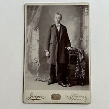 Antique Cabinet Card Photograph Handsome Dapper Young Man Expo 1893 Chicago IL picture