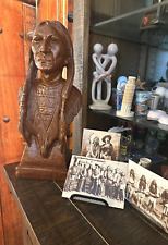 1987 Red Mill Mfg Native American Chief Bust - Vintage Collectible Statue picture