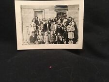 = 1930'S B  W DEPRESSION ERA FAMILY DINNER GROUP 3.5'' X 2. 5'' PHOTOGRAPH PHOTO picture