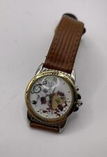 1994 VINTAGE Warner Bros Armitron Collectable Musical Watch Taz Genuine Leather picture