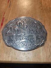 1997 Hesston NFR Belt Buckle NOS Rodeo 50th Anniversary Vintage National Final picture