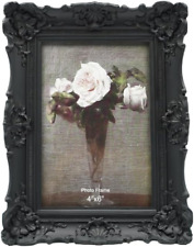 4X6 Vintage Picture Frame Antique Ornate Black Photo Frame, for Table Top and Wa picture