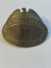 RARE VINTAGE#30 USPS Post Office U.S. Mail Antique Obsolete CARRIER Badge LQQK picture