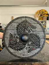 24 inch Viking Armour Shield Fully Functional Medieval Shield For Battle Costume picture